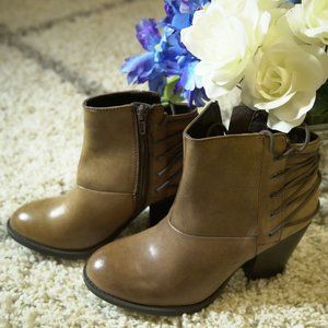 Charlotte Russe Laced Up Design Ankle Boots